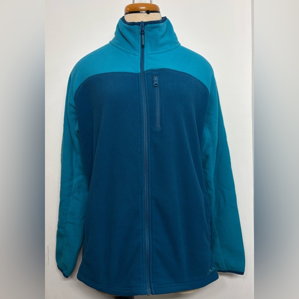 BULA Women’s Fleece Jacket XL Blue & Teal | Full Zip Outdoor Cozy Warm - Picture 3 of 12